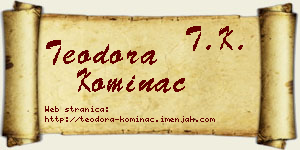 Teodora Kominac vizit kartica